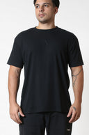 Black Slim Canvas T-Shirt